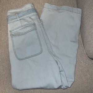 Wide leg, high rise jeans